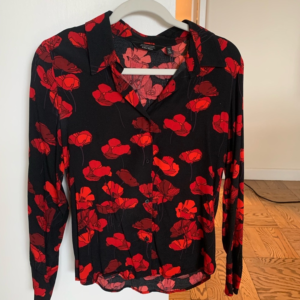 Fitted floral blouse from & Other Stories, size 2.